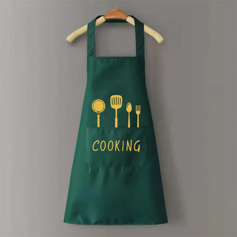 Kitchen Household Waterproof and Oil-proof Men and Women New Apron Korean Version Japanese Work Housework Apron Overalls 2022