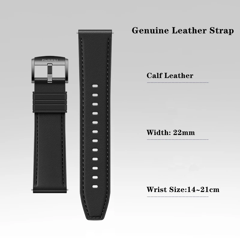 Premium Leather Watch Strap - 22mm, Vegan-Friendly