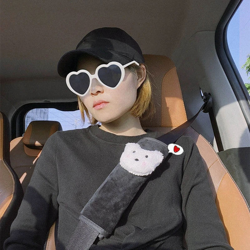 Cute Soft Cloud Wings Car Styling Seat Belt Cover Shoulder Strap Harness Cushion Seatbelt Shoulder Pad Protector Auto seat belt covers 2pcs/set