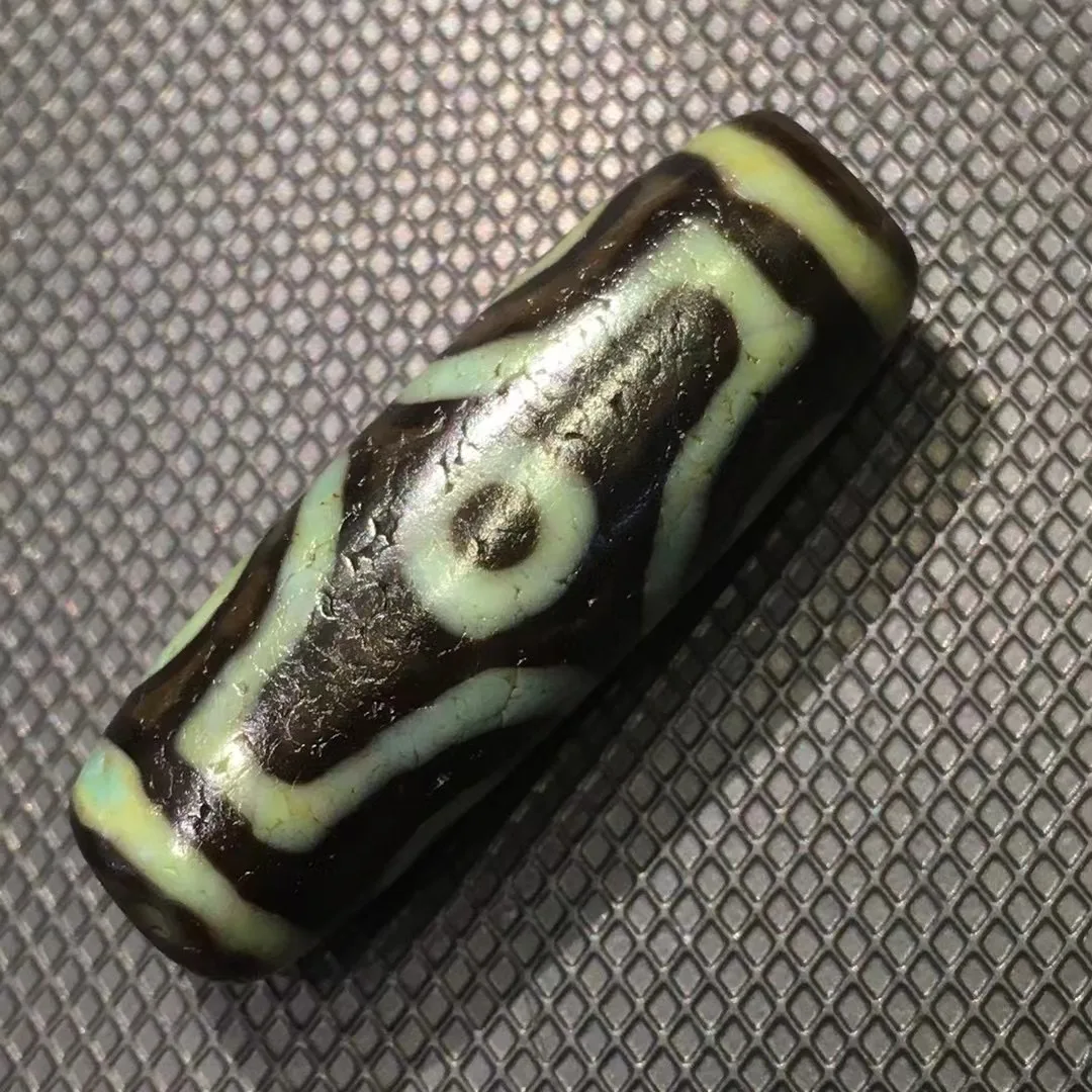 

An Ultra Energy Magic Power Tibetan Old Agate Oily Patina FULL Dragon Vein 6 Eyed Totem dZi Bead Amulet LKbrother Talisman