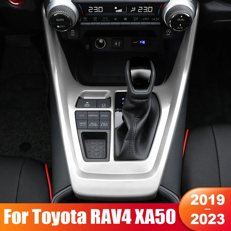 

For Toyota RAV4 XA50 2019 2020 2021 2022 2023 RAV 4 Hybrid Accessories Car Central Console Gear Shift Knob Panel Cover Trim