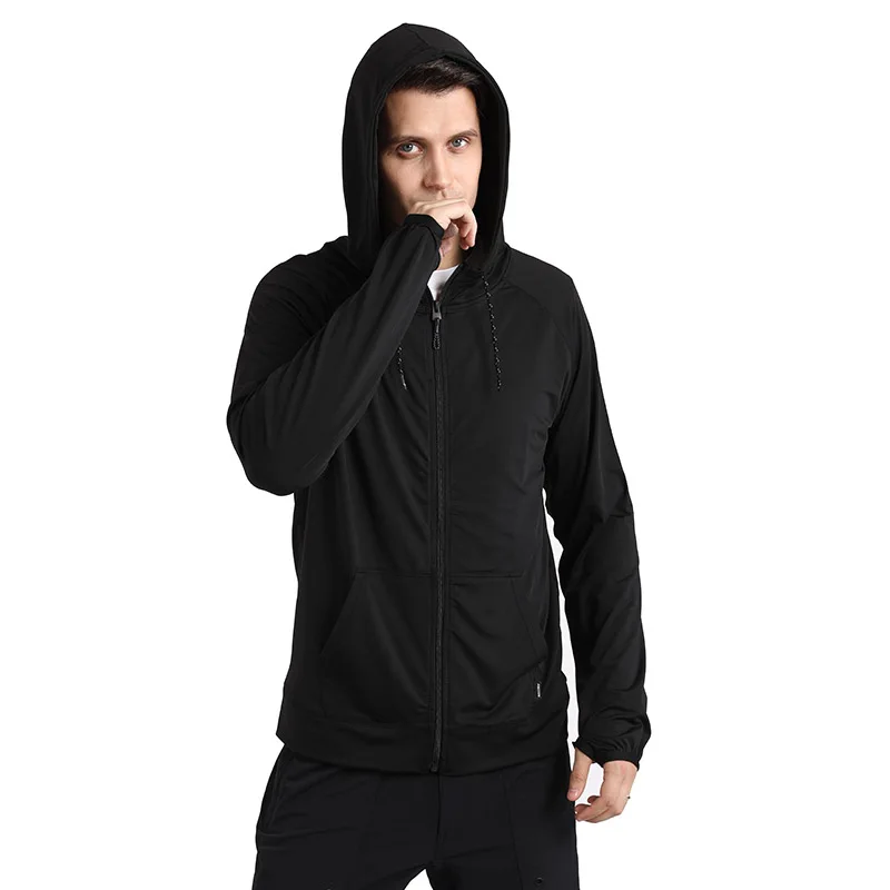 Arecon Hooded Man Jackets Gym Running Coat Sportswear Men's Sun