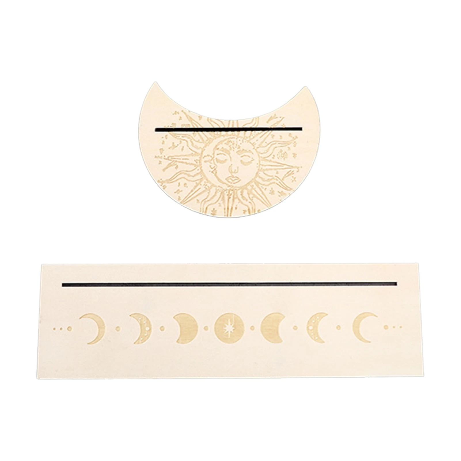2 Pcs Wooden Tarot Card Holders 5in Moon Shape & 10in Rectangle Tarot Card  Altar Stand Oracle Affirmation Card Display Tools| | - AliExpress