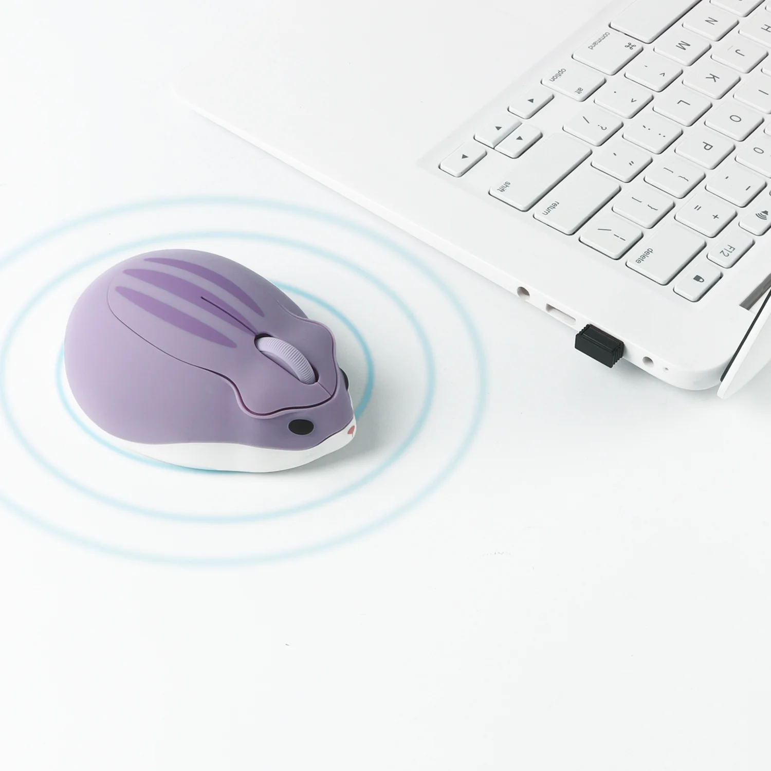 Mouse Bonito sem Fio Bluetooth Desenhos Animados Hamster Usb Criativo Mute Ergonômico Mini 3d Optical Kid Gift Laptop pc Laptop 2.4g - Imagem 2