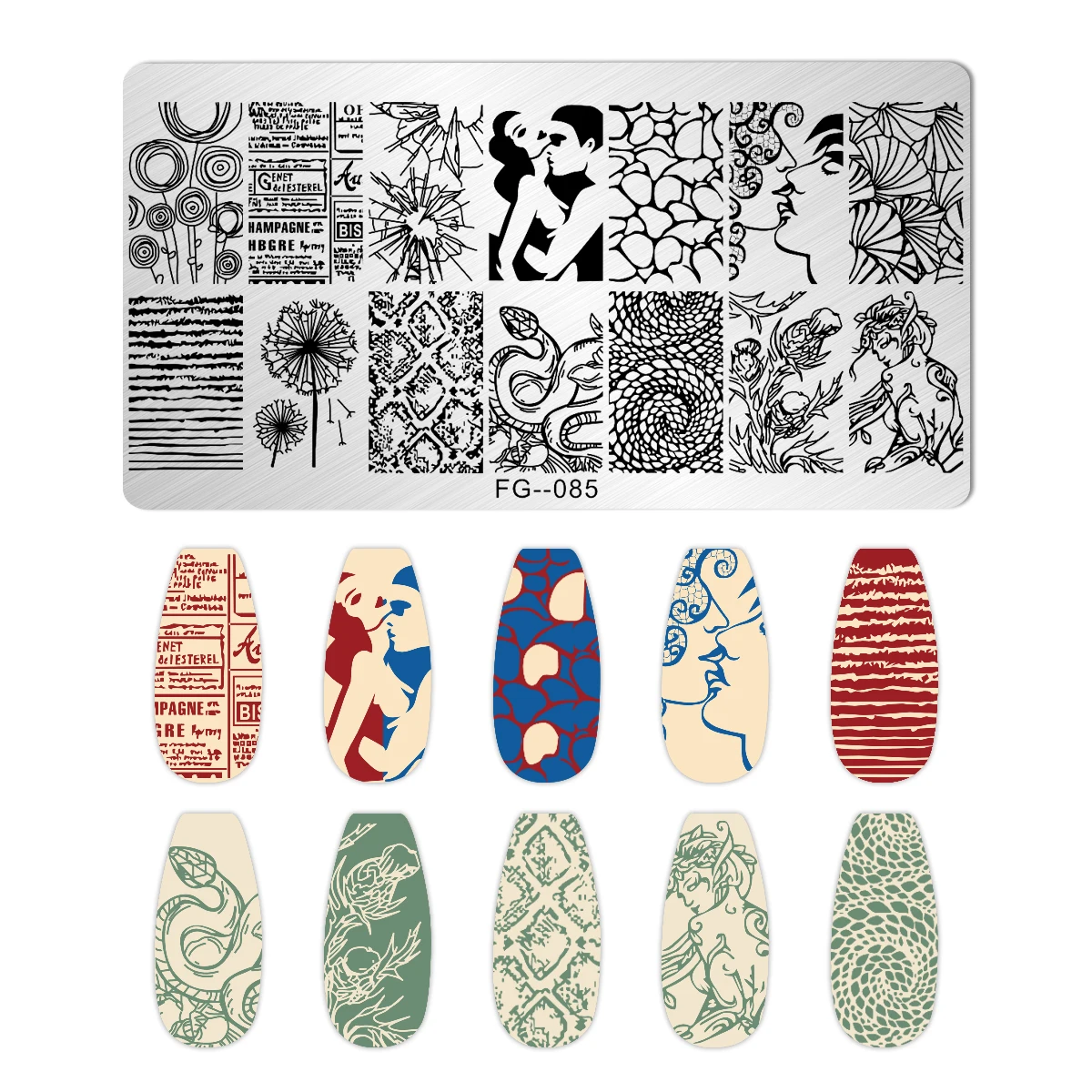 12*6cm Nails Cartoon Skull Image Nail Art Stamping Plates Halloween Festival Pattern Nail Stamp Templates Stencil Manicure Tool 5
