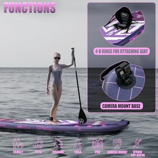 11'6"×35" Extra Wide Inflatable Paddle Board, Stand Up Paddle Board for Youth and Adults, Stable Design, Premium SUP Accessorie