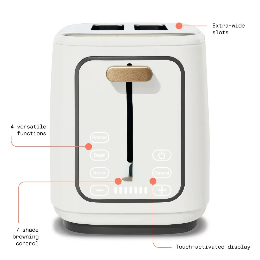 Touchscreen Toaster, White Icing by Barrymore Espresso coffee maker Coffee  makers Slim green coffee Coffee accessories Milk ste - AliExpress
