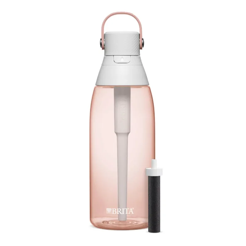 

Стеклянная Кружка 36 унций Румяна розовая Премиум Герметичная Бутылка для фильтрованной воды с соломинкой