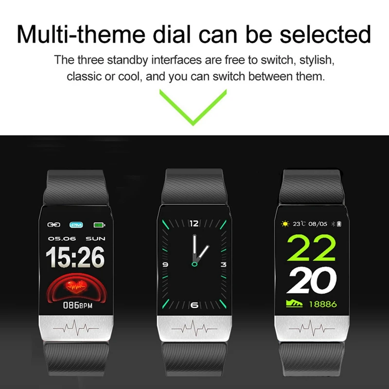 T1S Smart Bracelet Real-Time Body Temperature Monitoring With Smart Bracelet ECG+PPG Body Temperature Smart Band Sport