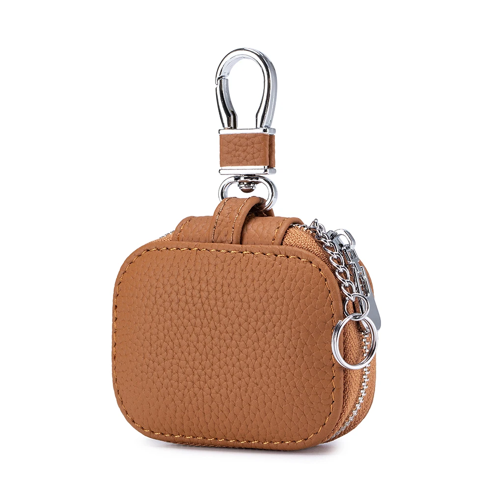 Genuine Leather Key Case Wallet For Bluetooth Earphone