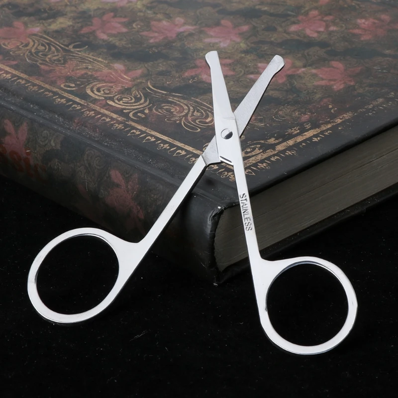 50LD Fashion Stainless Steel Nose Hair Scissors Ear for Facial Trimmers Cut Beauty To 2