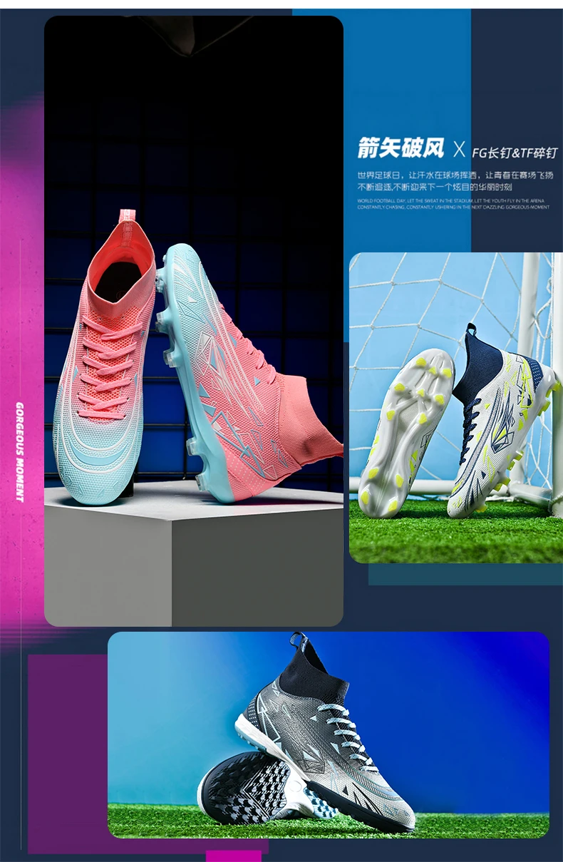 Description Picture 5 of itemMen Football Shoes Fast Soccer Shoes Non Slip Professional Training Ultralight High Quality Football Boots Original Sneaker