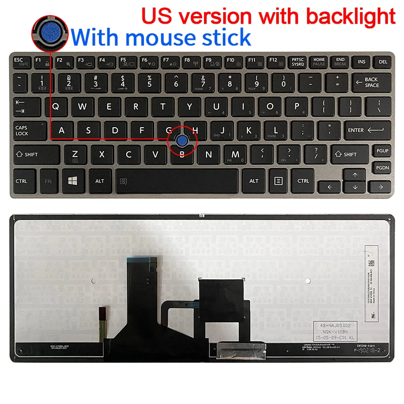 Tastiera inglese GZEELE per Toshiba Portege Z30 Z30T A B C Z30t-A Z30T-B Z30T-A1310 Z30-A1302 Z30-C Z30T-C stati uni