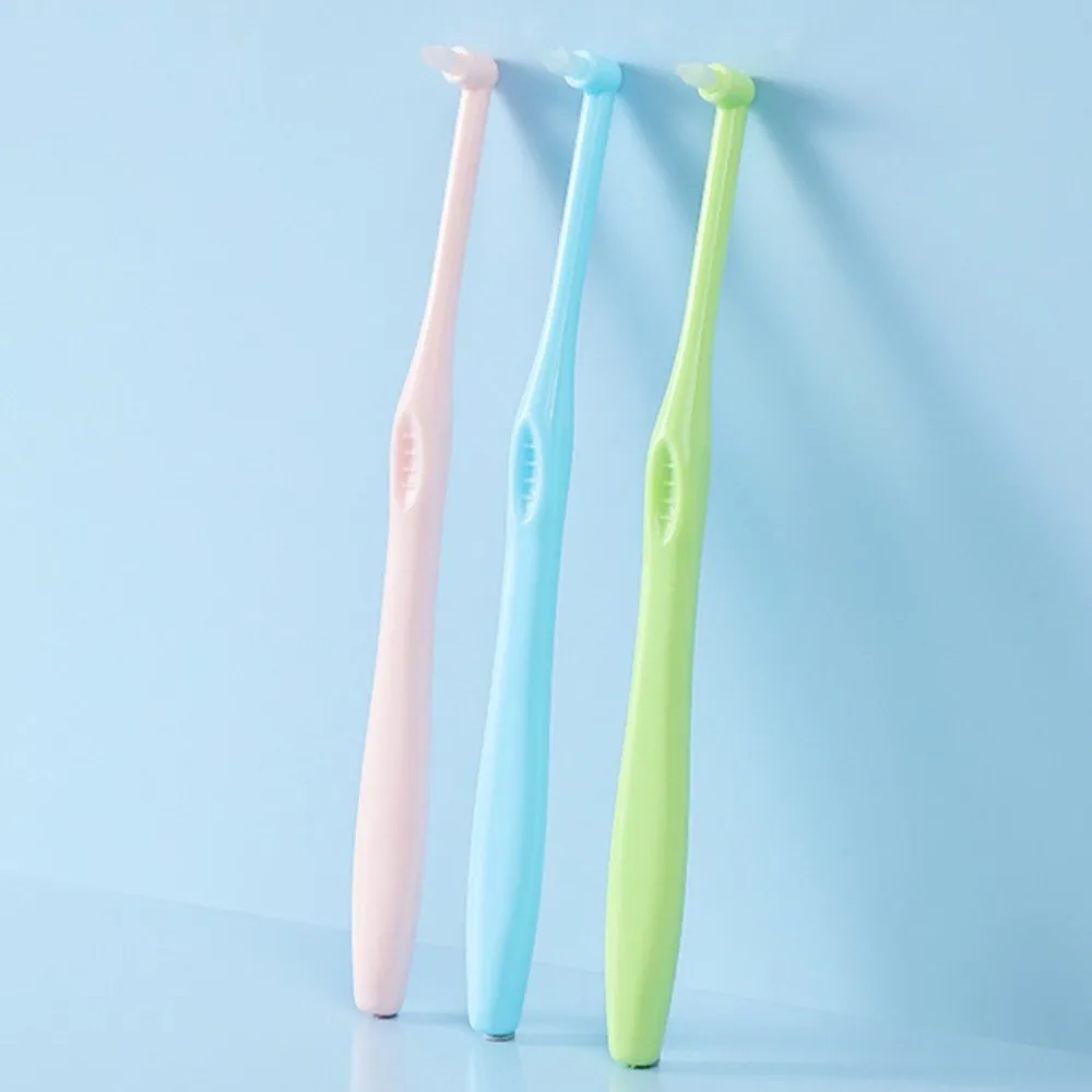 1/2Pc 단일 빔 소프트 치아 청소 칫솔 교정용 치간 브러쉬 부드러운 헤어 임플란트 성인 구강 관리 도구 작은 헤드
