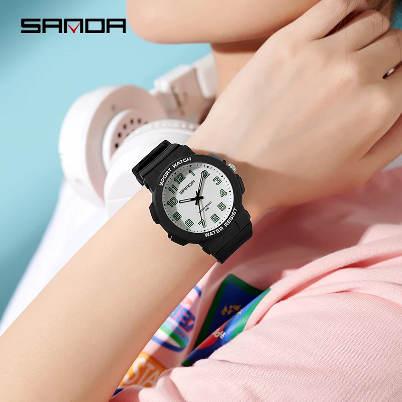 2023 Sanda 6123 Watch Hot Selling Electronic Men's Digital Outdoor Simple Nightlight Waterproof Youth Watch Wholesale