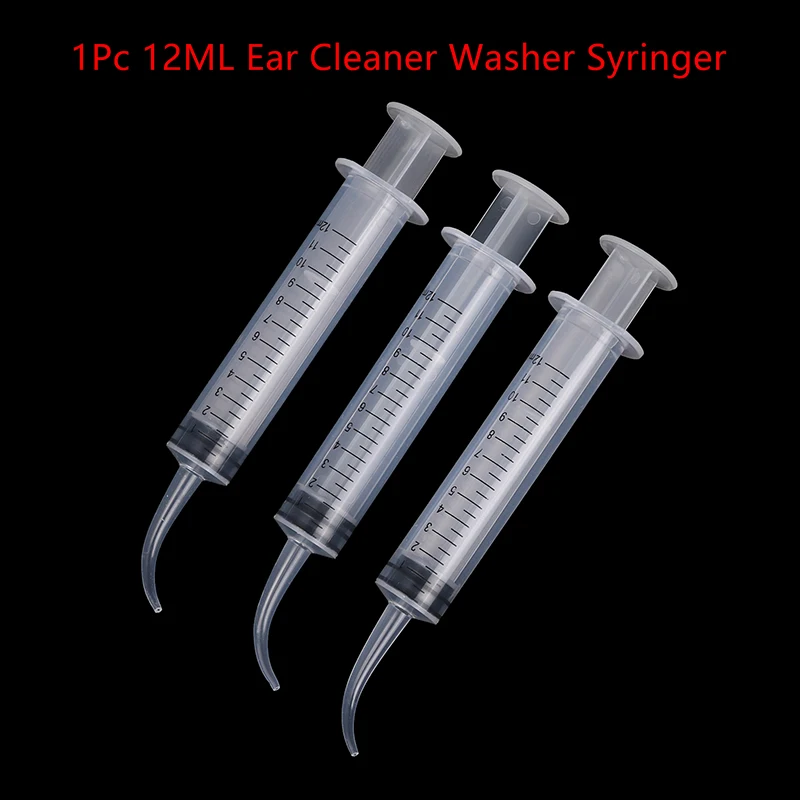 Ear Wax Remover Ear Wax Cleaner 12ML Ear Cleaner Washer Syringer Elbow Rubber Tube Earwax Cleaning Removal Tool Ear Cleaner Wax Removal Health Care