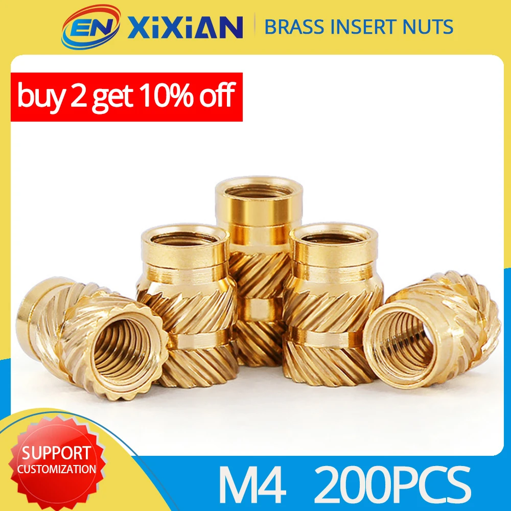 Threaded Brass Inserts Plastic M4 M4 Nut Copper Insert Injection