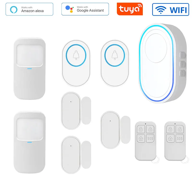 bticino intercom Home Wireless Tuya Smart Doorbell Welcome Chime Door Bell Alarm Connect 433MHz Detector Alert Mode LED Light Kit door intercom with camera Door Intercom Systems