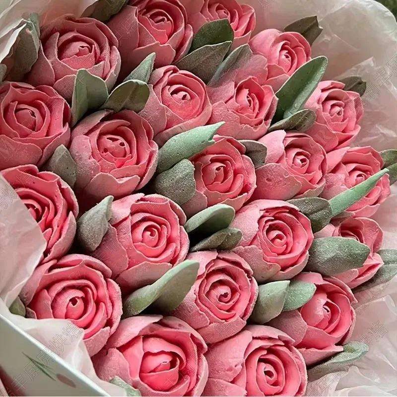 Stainless Steel Rose Flower Nozzle Russian Marshmallow Piping Nozzles 1Pc for DIY Baking Cake Decoration Piping Cream Decor Tools cake decorating tip set cake icing nozzles baking nozzle set cake decorating nozzle set