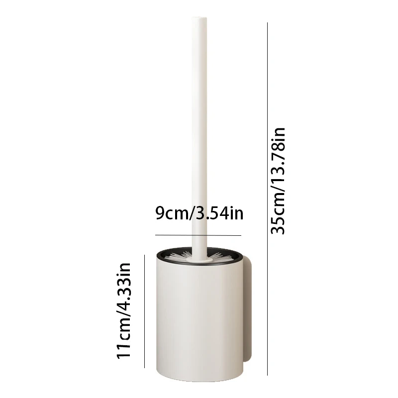 Bathroom Toilet Brush Holder Cleaning Tools Space Aluminum Wall Mounted No Drill Durable Vertical Toilet Brush black Accessories bathroom accessories toilet brush set toilet brush holder