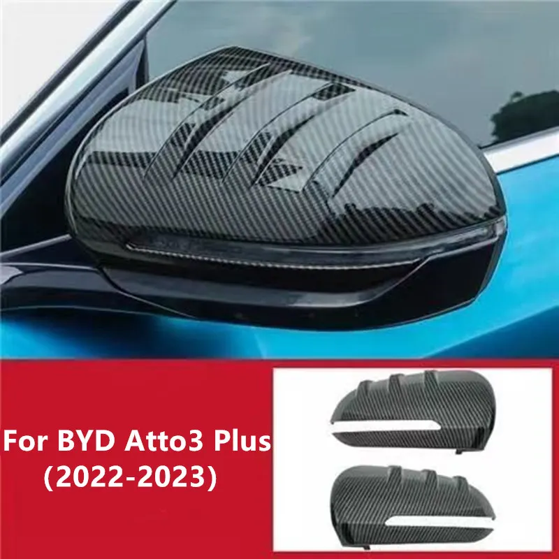 

Auto Parts Rear Side View Rearview Mirror Cover Trim Imitation ABS Carbon Fiber For BYD Atto3 Plus 2022 2023 Car Accessories
