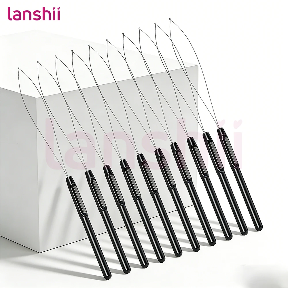 Lanshii 헤어 익스텐션 루프 도구 ? 마이크로 및 나노 링 헤어 익스텐션용 ..