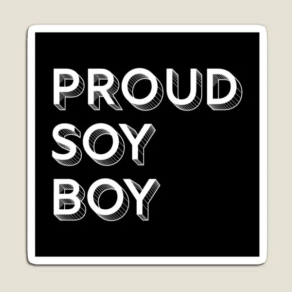 

Proud Soy Boy Magnet Children Colorful Stickers for Fridge Organizer Magnetic Holder Cute Refrigerator Funny Kids Decor Baby