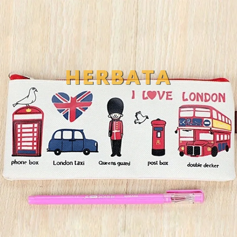 Cute Animal Fabric Pencil Case-Kawaii Pen Bag for Kids School Supplies (Zakka Gift)