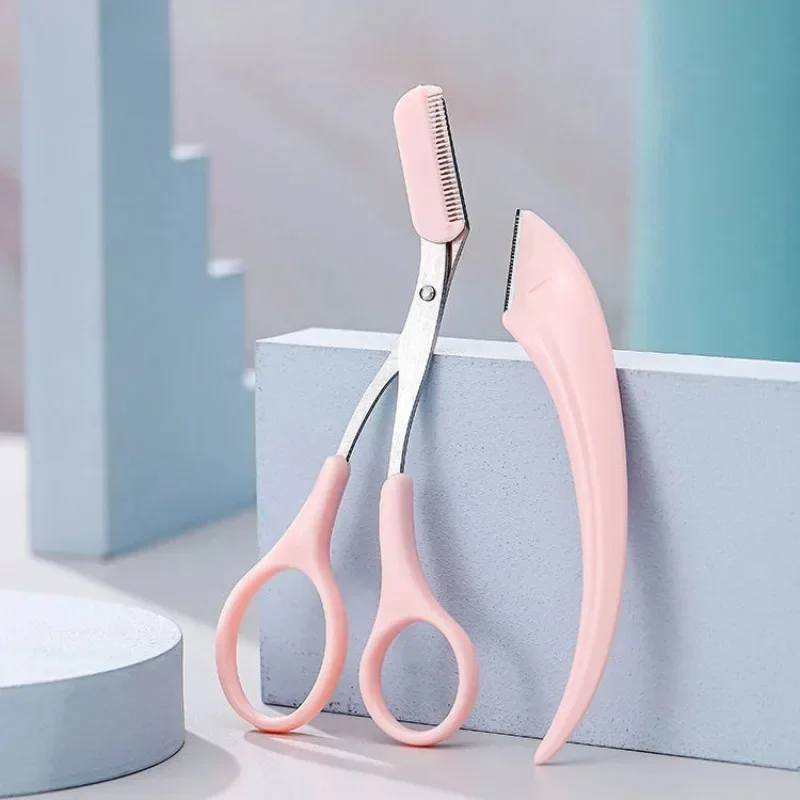 Eyebrow makeup Trimming Knife Face Razor Women Professional Eyebrow Scissors With Comb Brow Trimmer Scraper Accessories eyebrow trimmer set eyebrow razor set eyebrow trimmer blade eyebrow scissors eyebrow razor eyebrow trimmer eyebrow scraper