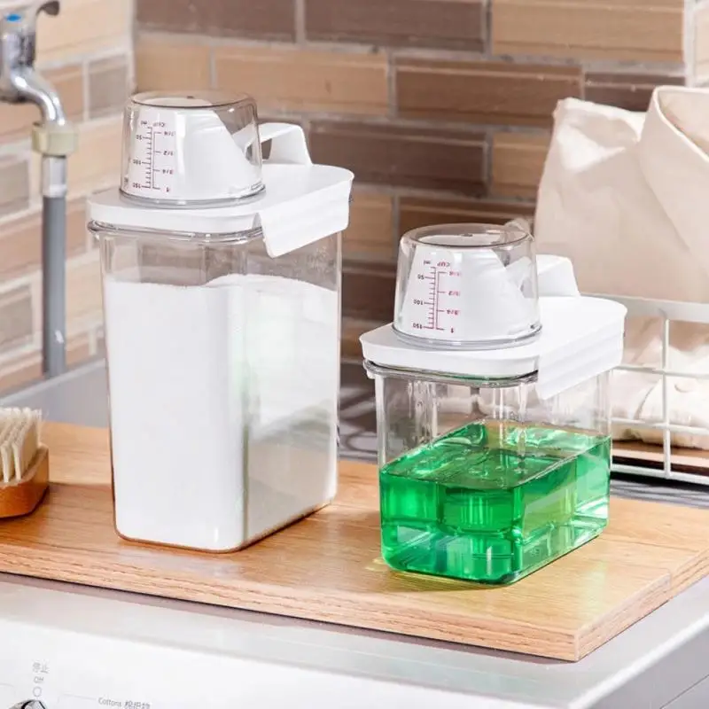 Cereal Storage Container with Measuring Cup Kitchen Storage Organizer  Grains Tank Storage Box for Baking Supplies Nuts Rice - AliExpress