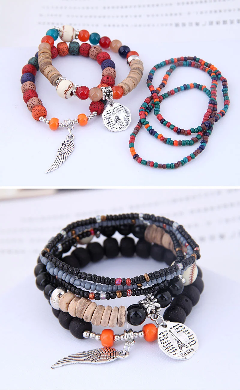 Boho Perlen Charme Armbänder & Banglets Set Für Frauen Mode Einfache Münzen Multilayer Armband Weibliche Böhmischen Schmuck 2022 – Detail 7