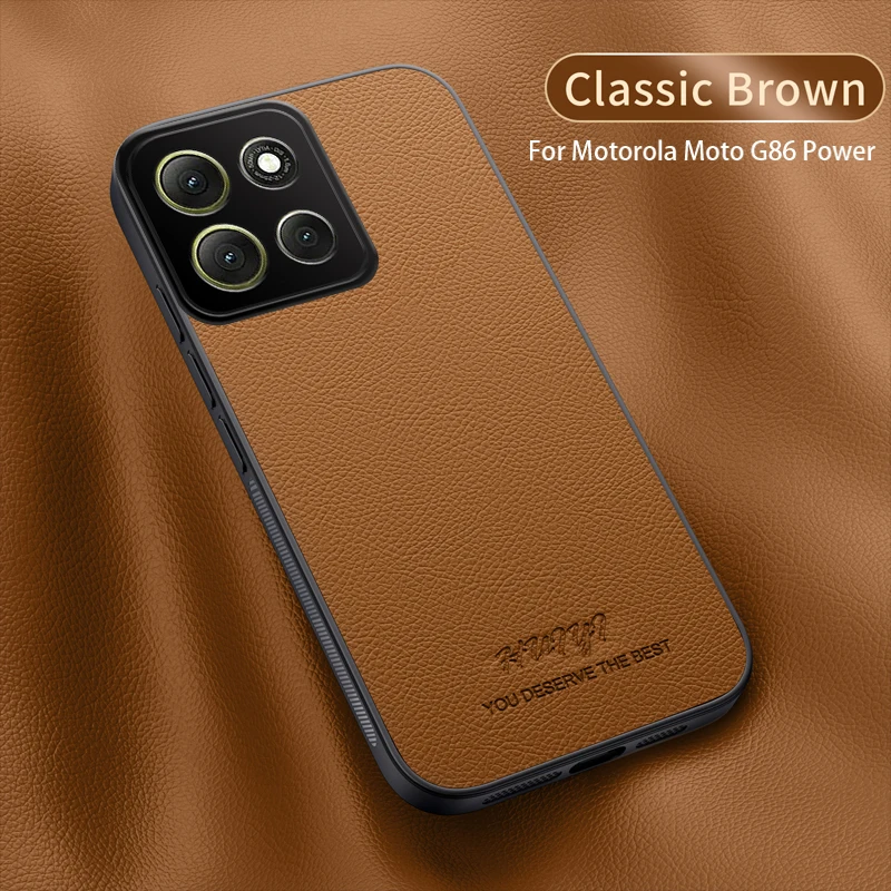 Matte Litchi Texture Leather Soft Silicone Case