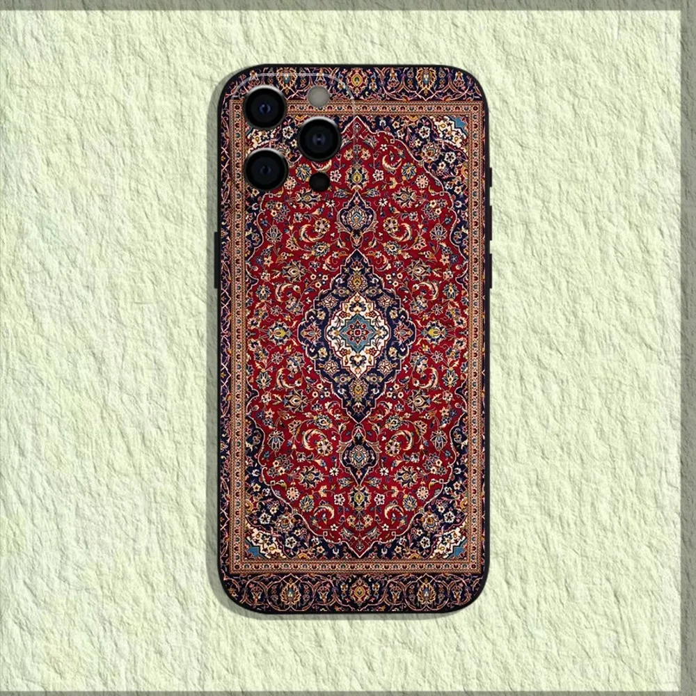 Luxury Persian Carpet Floral Pattern Silicone Phone Case