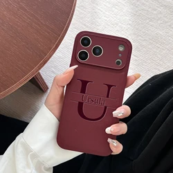 Premium Personalized Luxury Business Phone Case - iPhone 17 (Burgundy)