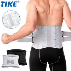 TIKE Lower Back Pain Relief Back Brace with 4 Stays Breathable Back Support Belt Work Lumbar Support Belt with Mesh for Sciatica