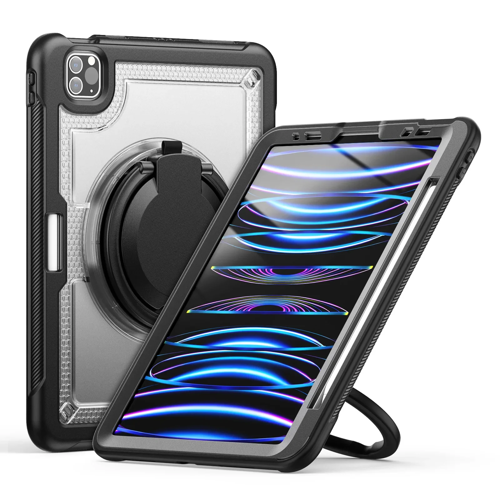 Universal 360° Rotating Shockproof Tablet Stand Case with Handle