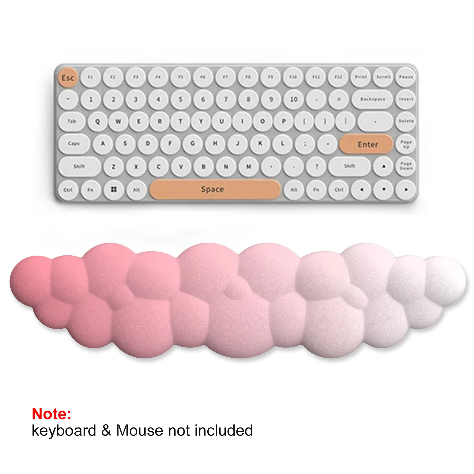 Mouse pad with wrist rest keyboard cloud anti-slip memory foam desktop office gamer mouse wrist rest
