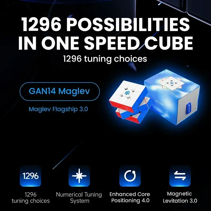 Gan 14 Maglev UV Magnetic 3x3x3 Magic Speed Cube Professional Puzzle Fidget Toys Gan 14 Maglev Pro UV 3