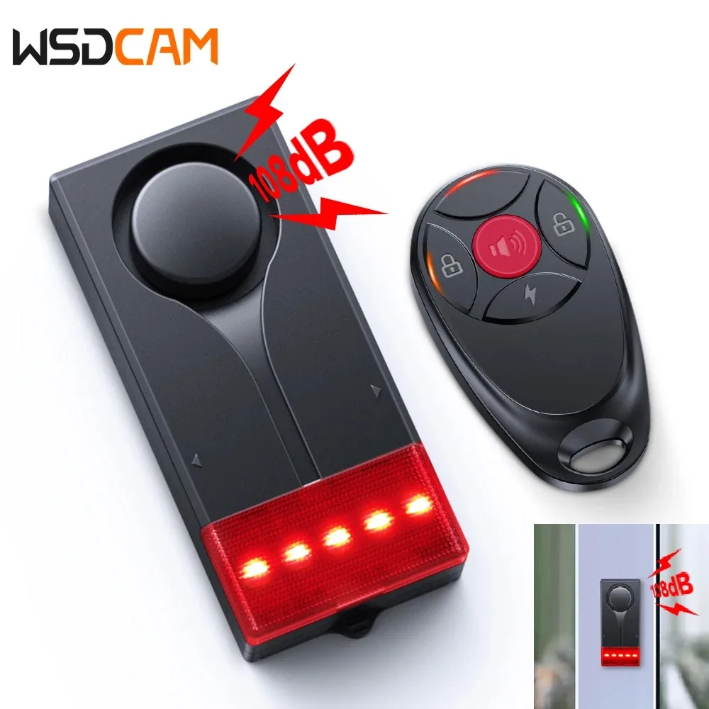 Anti-Theft Vibration Sensor Car Alarm with Warning Light and Magnetic Installation