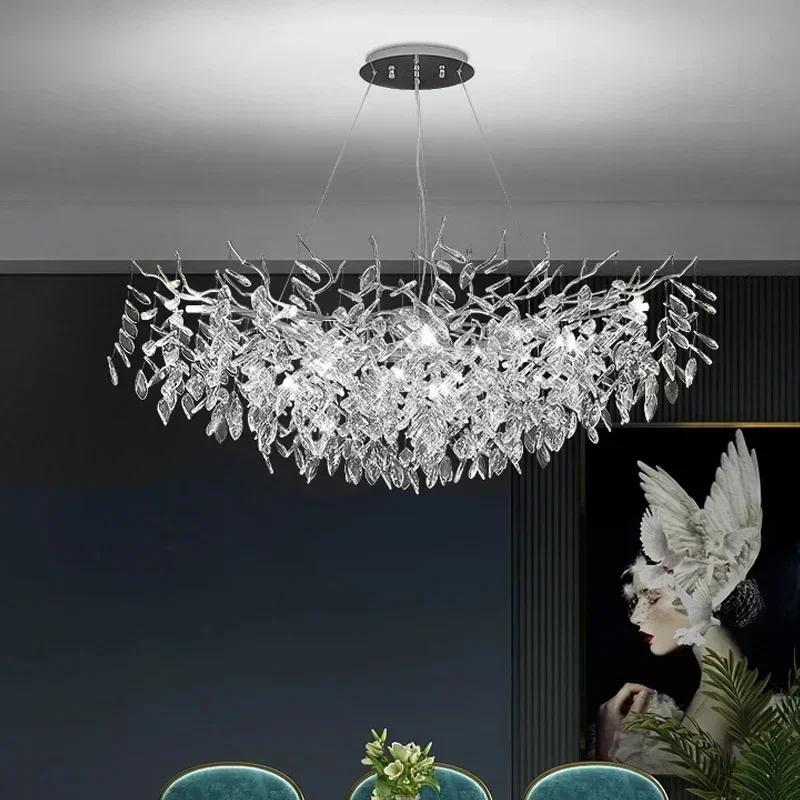 Luxury Modern Crystal Ceiling Chandelier Led Pendant Lamp Dining Living Room Bedroom Home Decor Wall Light Hanging Light Fixture led chandelier ceiling chandelier art lighting fixtures