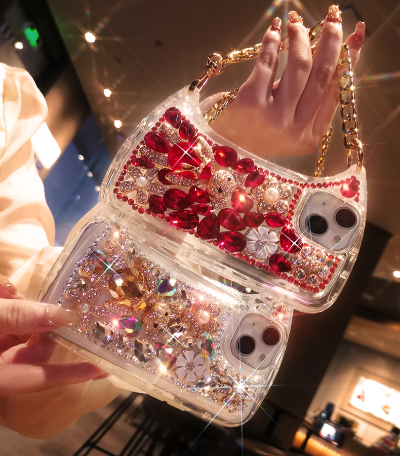 Full Diamond Bear crystal phone case.