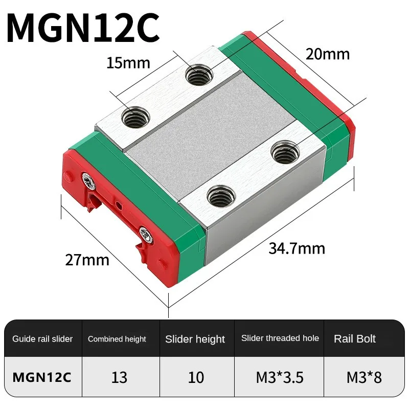 Linear Rail Mgn12 MGN12 Linear Rail Guide 400mm With Sliding Block ...