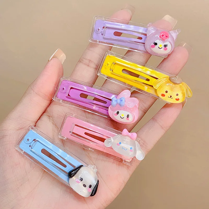 

New Sanrio My Melody Kawaii Anime Hair Accessories Girly Heart Cute Cinnamoroll Lovely Hairpin Headwear Kuromi Gift Girls Toys