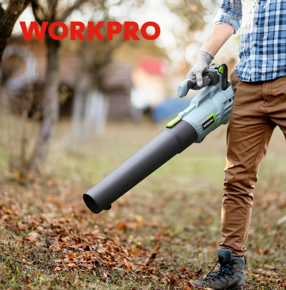 WORKPRO Battery 20V Cordless Leaf Blower Variable Speed Air, 47 OFF