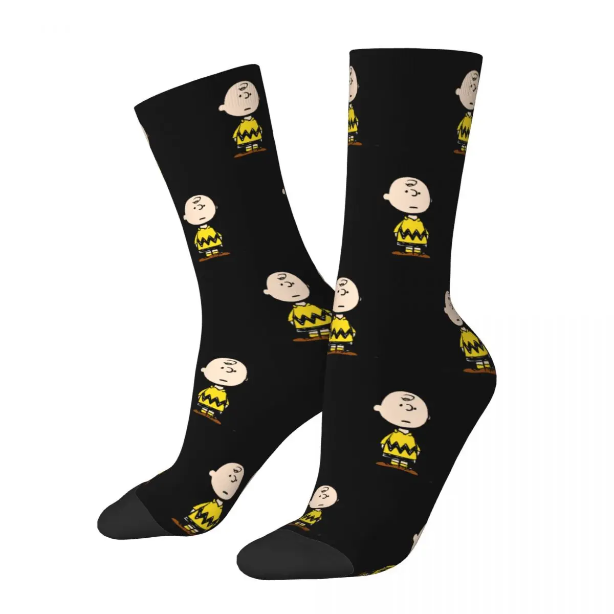 Calcetines de Charlie Brown, Peanuts y Snoopy, bonitos calcetines largos que absorben el sudor