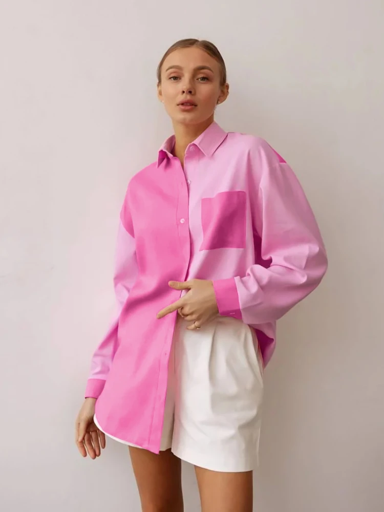 Tanne Ls Loose Shirt Begonia Pink
