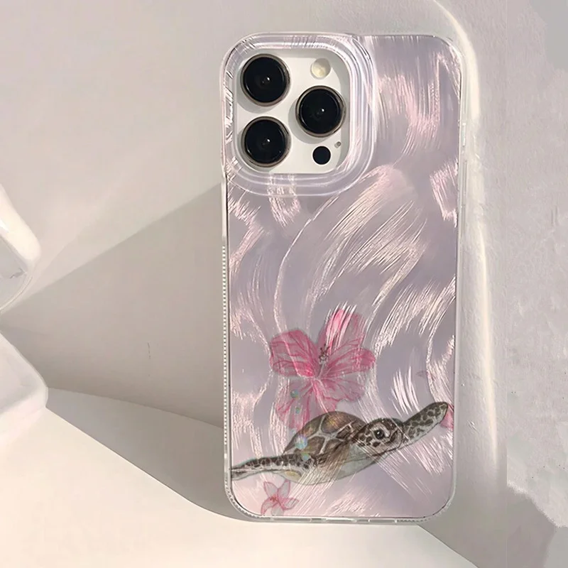Summer Cool Turtle Pattern Phone Case - Stylish and Durable Back Cover