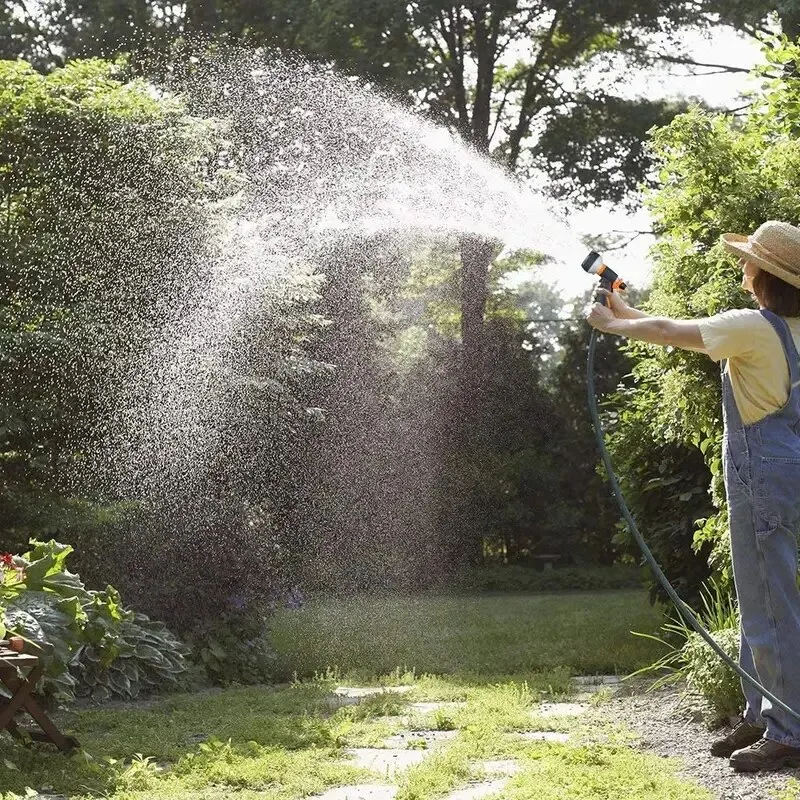Garden Hose Spray Gun 8 Way Hand Sprayer Spray Nozzle for Watering Lawn Car Washing Pet Bathing Sidewalk Cleaning water gun,water spray nozzle,plant watering device