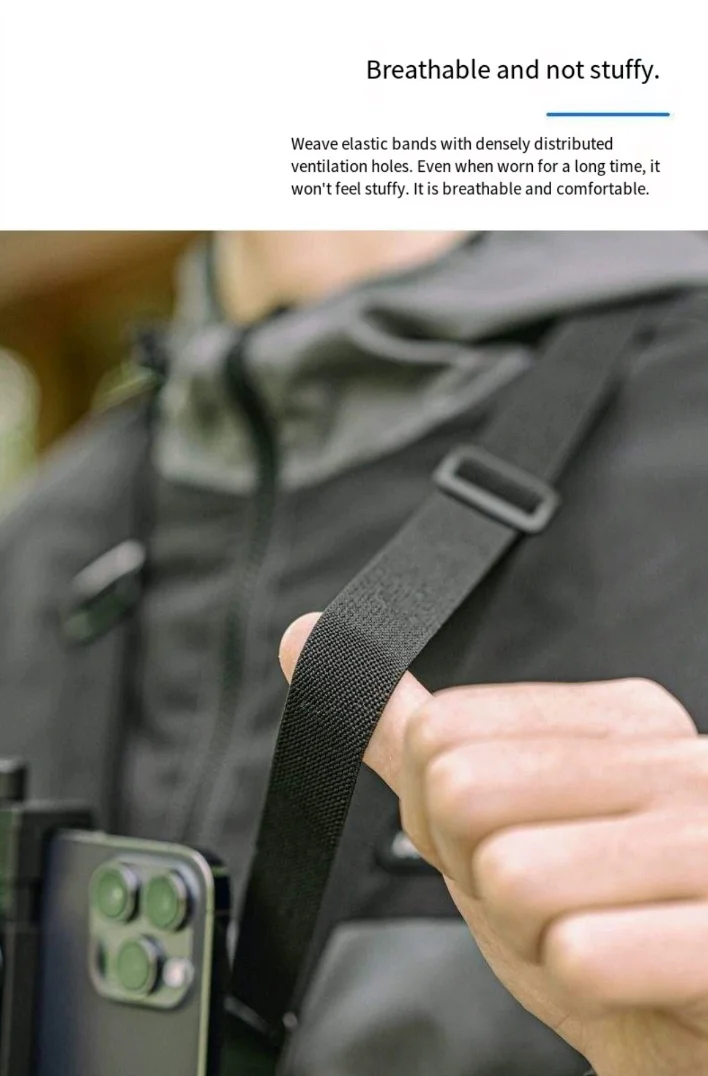 Verstellbare Brusthalterung für Actionkameras und Mobiltelefone – langlebiges Hilfsschießgerät für Sport- und Outdoor-Aktivitäten – Detail 4