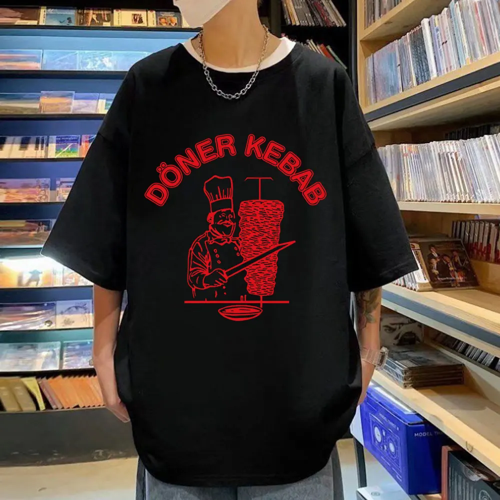 

Funny Doner Kebab Weed Print T-shirt Men Women High Quality Casual Pure Cotton T Shirt Summer Street Fashion Oversized T-shirts